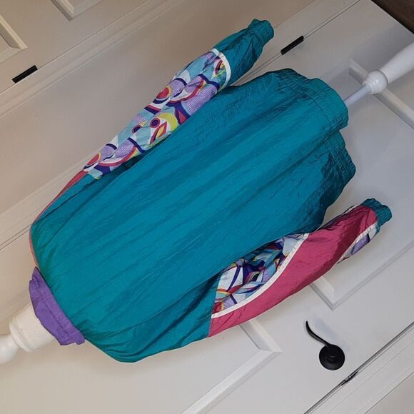 Casual Isle 80's Bright Retro Vintage Reversible Jacket - Picture 4 of 11